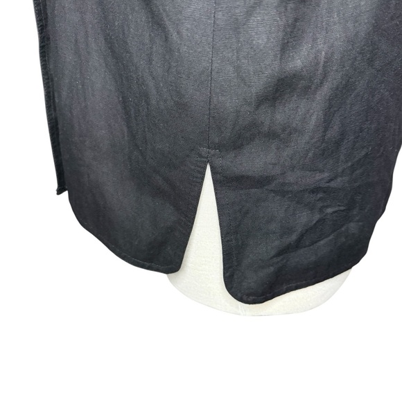 Vintage Breeches Double Breasted Linen Black Vest with Gold Accents Size 6 - Picture 3 of 8